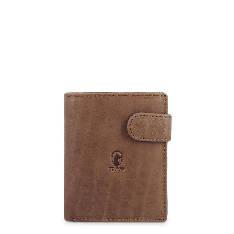 El potro Cartera con monedero exterior hombre en piel vacuno color cuero- Durango