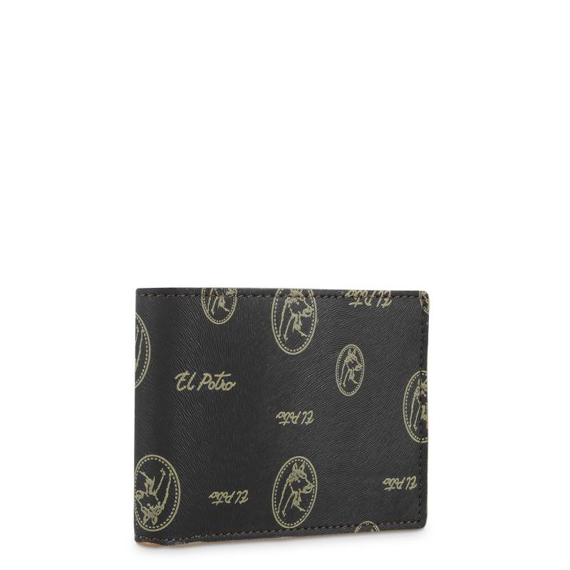 El Potro Cartera Con Monedero Interior Color Negro - El Potro