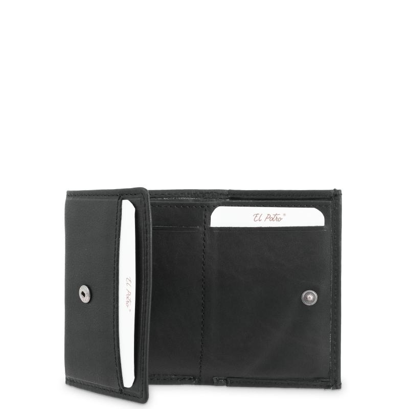 El Potro Cartera Con Monedero Interior De Hombre En Piel Vacuno Negro Legitimo-E L P O T R O
