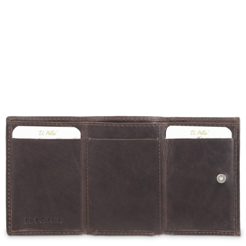 El Potro Cartera Con Monedero Interior De Hombre En Piel Vacuno Marrón Legitimo-E L P O T R O