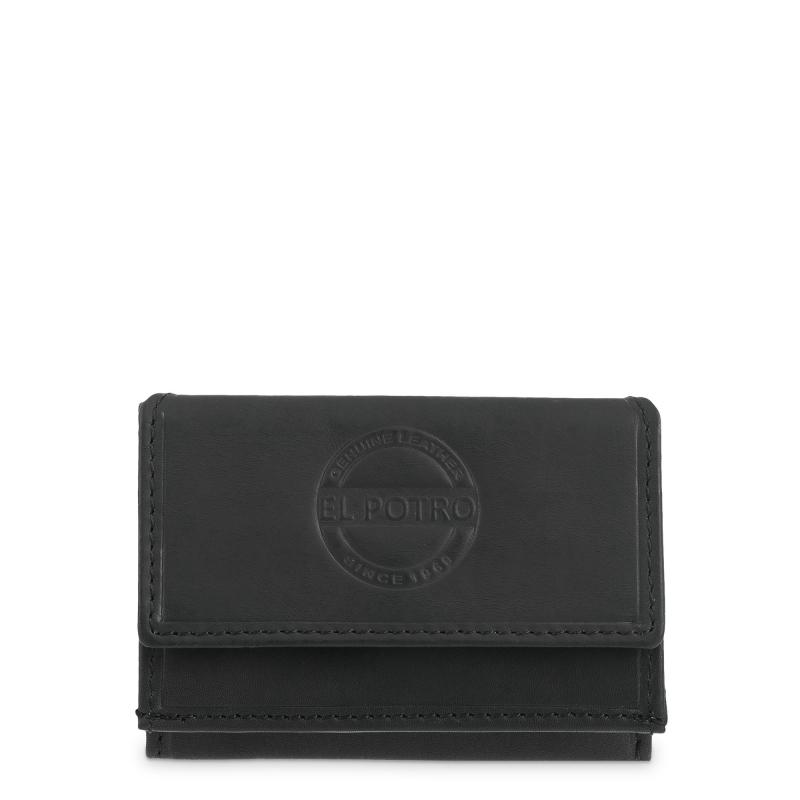 El potro Cartera con monedero interior de hombre en piel vacuno negro Legitimo-E L P O T R O