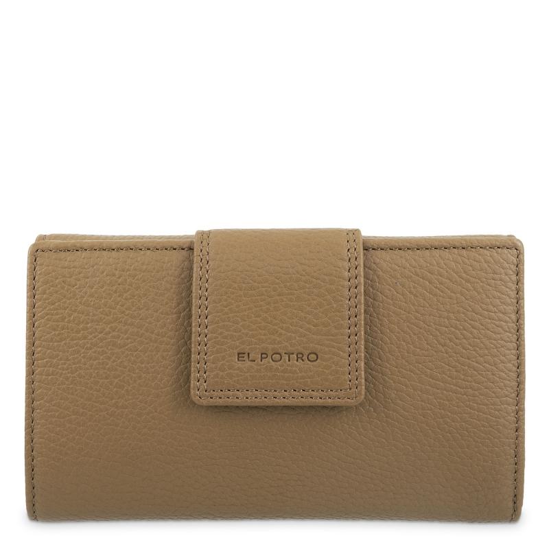 El potro Cartera de mujer grande en piel vacuno color cuero - I R I S