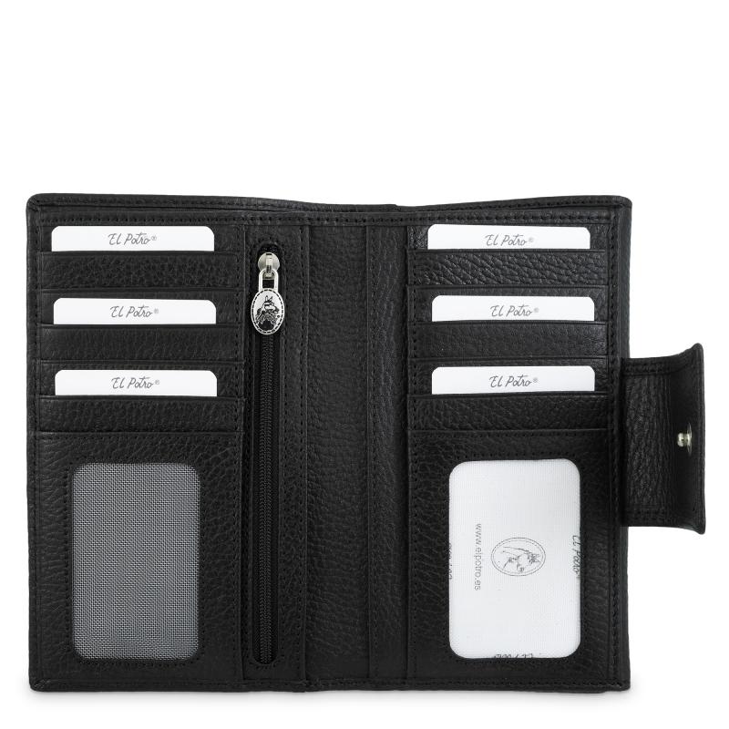 El Potro Cartera De Mujer Grande En Piel Vacuno Color Negro - I R I S