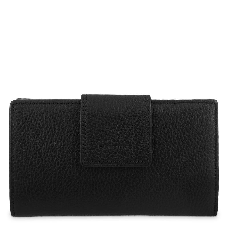 El potro Cartera de mujer grande en piel vacuno color negro - I R I S