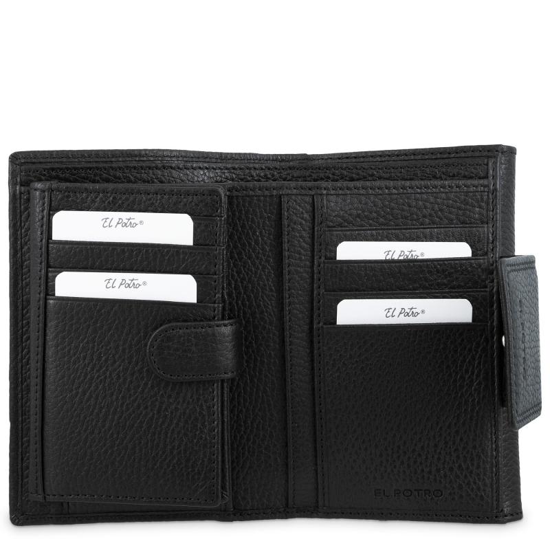 El Potro Cartera De Mujer Mediana En Piel Vacuno Color Negro - I R I S