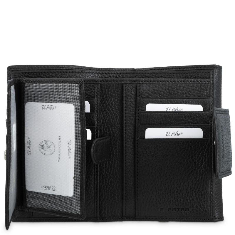 El Potro Cartera De Mujer Mediana En Piel Vacuno Color Negro - I R I S