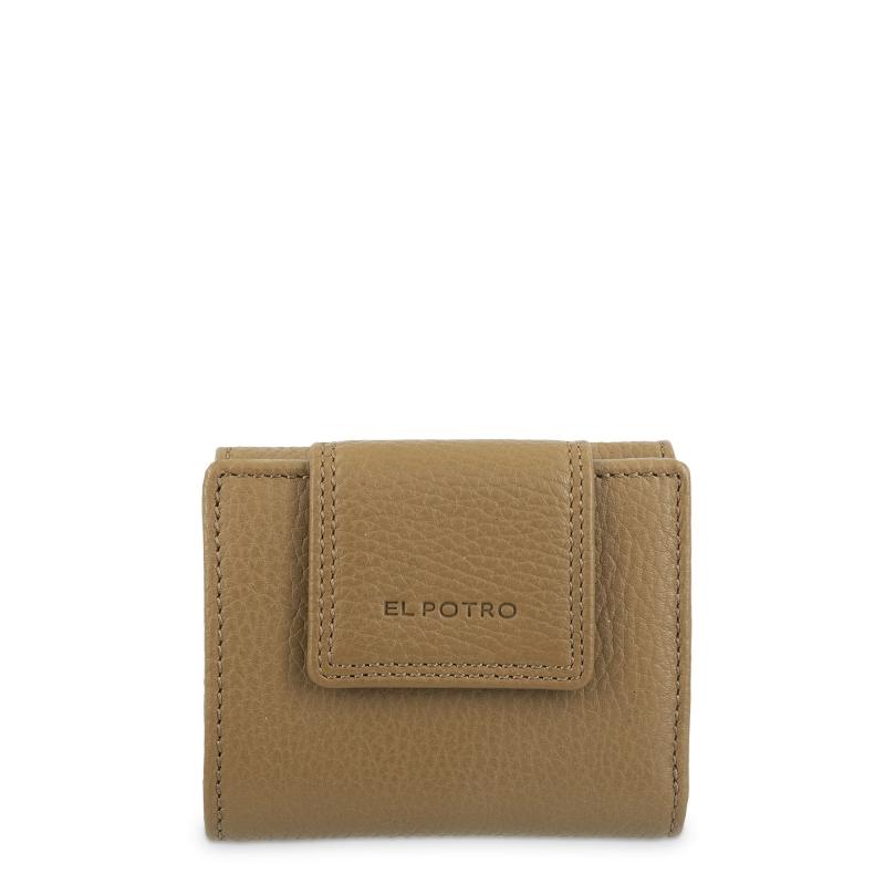 El potro Cartera de mujer pequeña en piel vacuno color cuero - I R I S