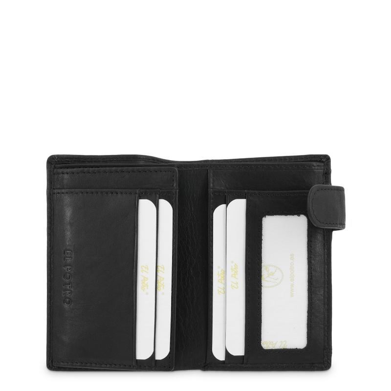 El Potro Cartera Grande Con Monedero Exterior Hombre En Piel Vacuno Color Negro -Durango