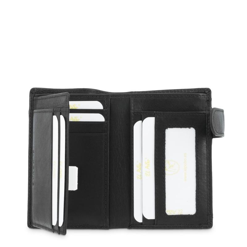 El Potro Cartera Grande Con Monedero Exterior Hombre En Piel Vacuno Color Negro -Durango