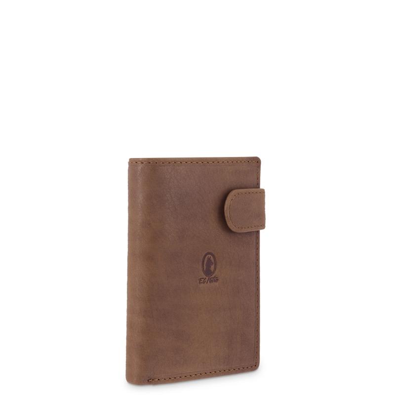 El Potro Cartera Grande Con Monedero Exterior Hombre En Piel Vacuno Color Cuero-Durango