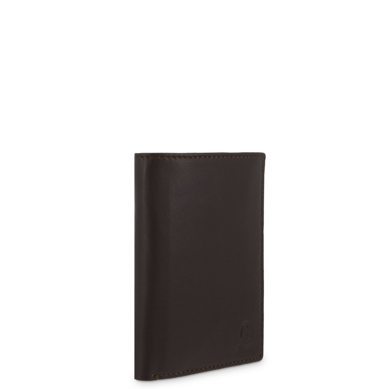 El Potro Cartera Grande Con Tarjeteros Exterior Hombre En Piel Vacuno Color Marrón -Roma