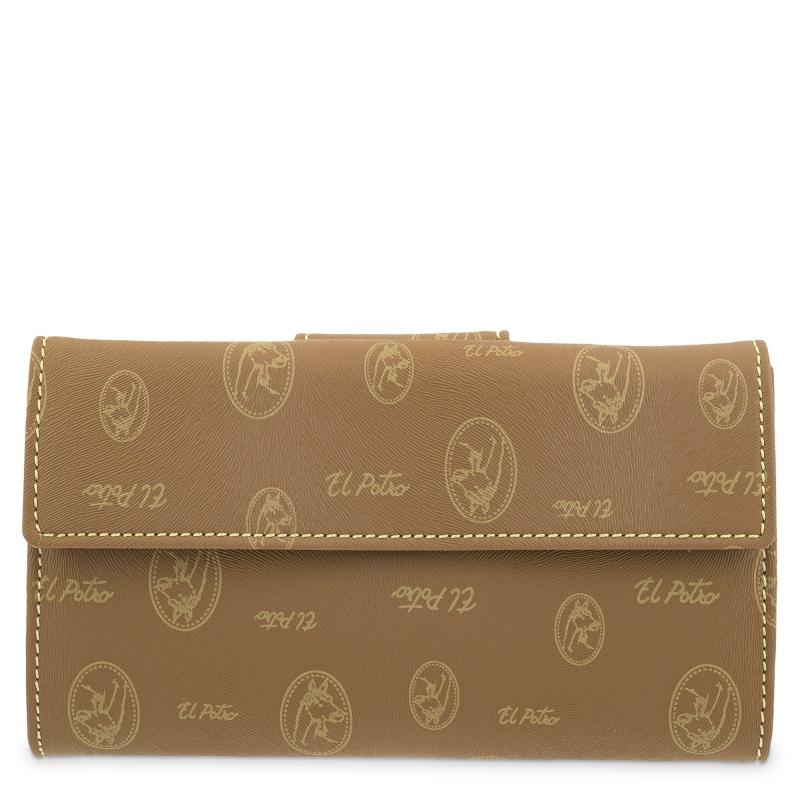 El Potro Cartera Grande Mujer En Lona Y Piel Vacuno Color Cuero - Vintage