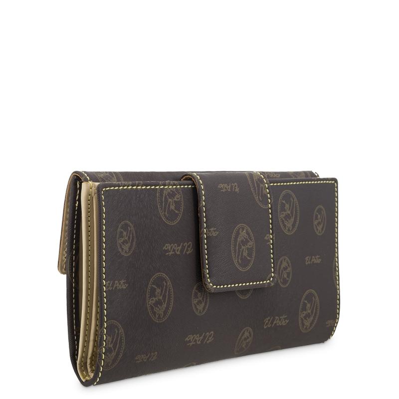 El Potro Cartera Grande Mujer En Lona Y Piel Vacuno Color Marrón - Vintage