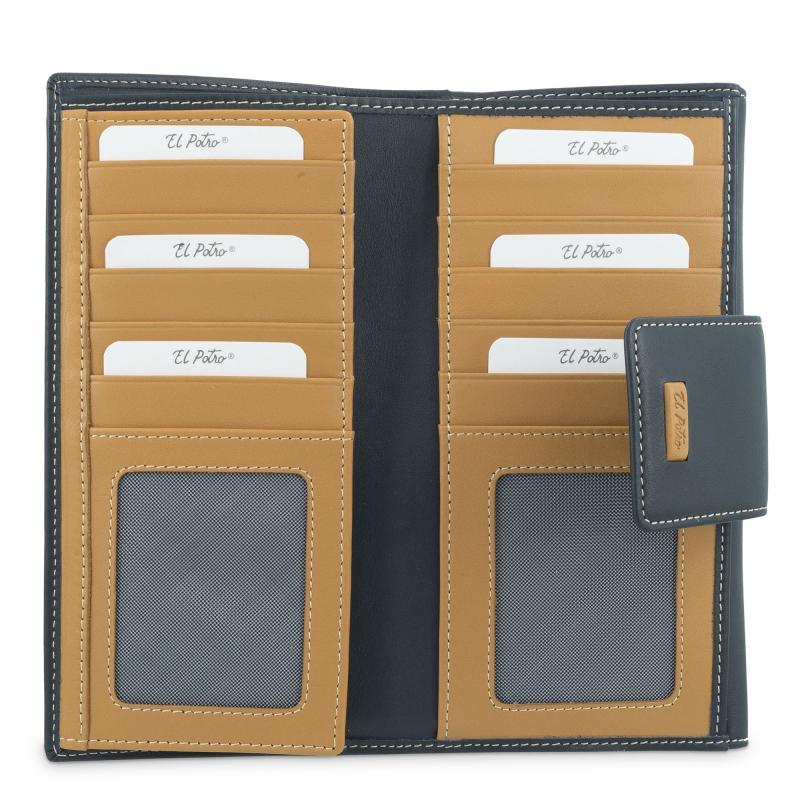 El Potro Cartera Grande Mujer En Piel Vacuno Color Azul-El Potro