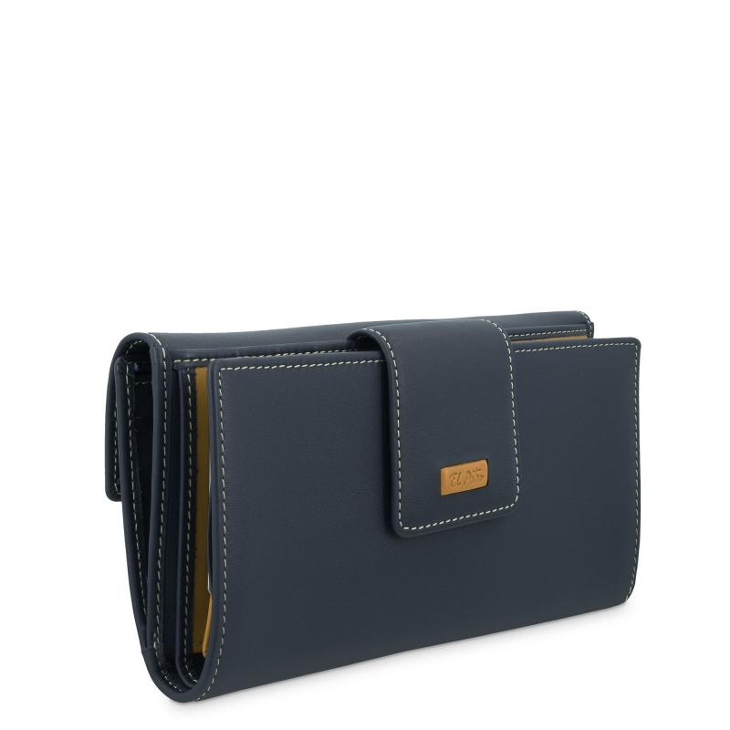El Potro Cartera Grande Mujer En Piel Vacuno Color Azul-El Potro