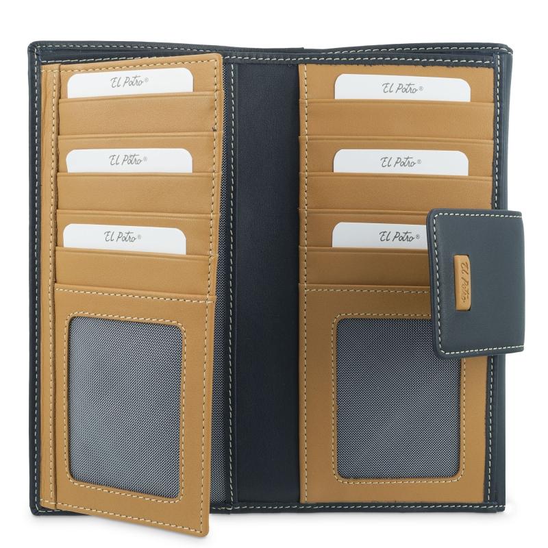 El Potro Cartera Grande Mujer En Piel Vacuno Color Azul-El Potro