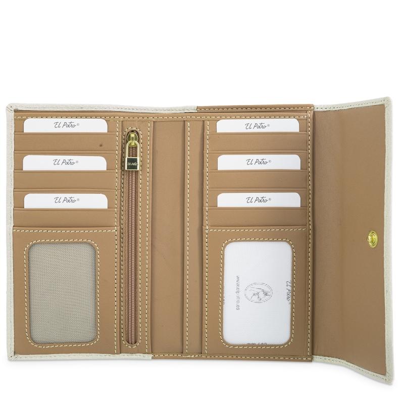 El Potro Cartera Grande Mujer En Piel Vacuno Color Ivory-El Potro