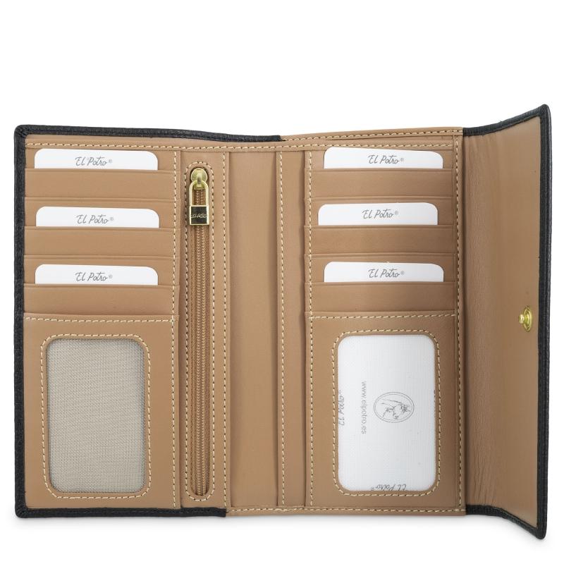 El Potro Cartera Grande Mujer En Piel Vacuno Color Negro-El Potro