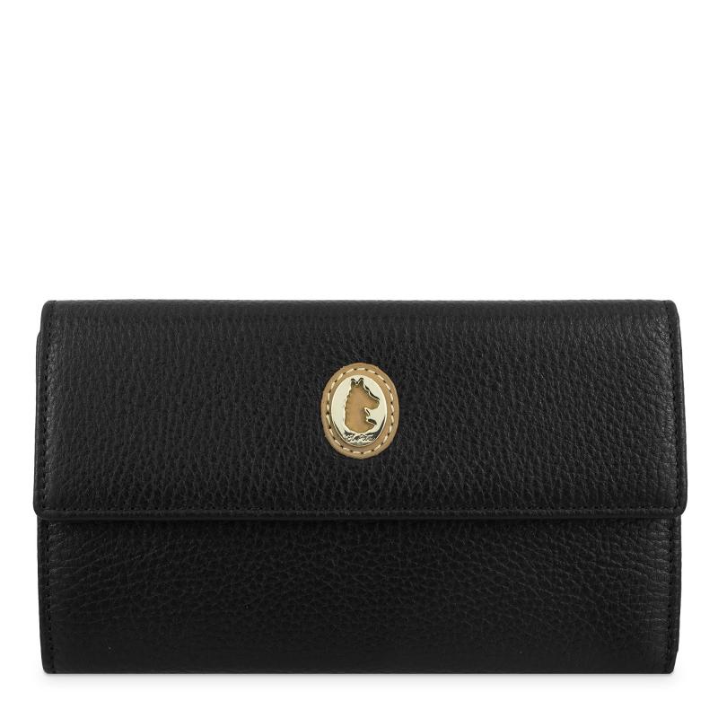 El potro Cartera grande mujer en piel vacuno color negro-El Potro