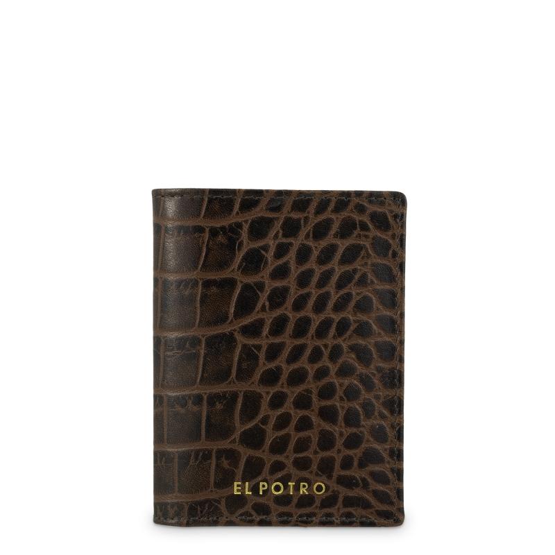 El potro Cartera hombre en piel vacuno color marrón-Coco