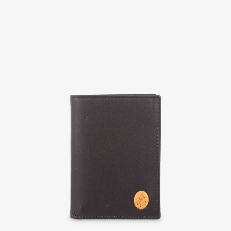 El potro Cartera hombre en piel vacuno color marrón/mostaza-Tribeca