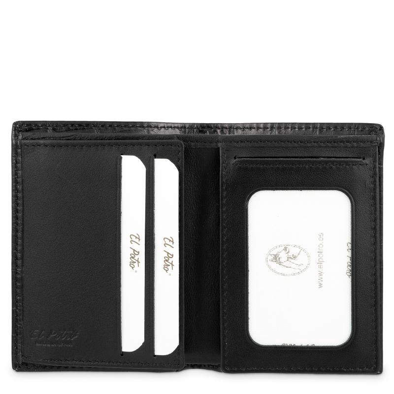 El Potro Cartera Hombre En Piel Vacuno Color Negro-Coco