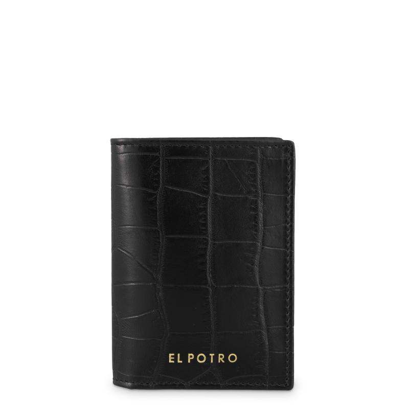 El potro Cartera hombre en piel vacuno color negro-Coco