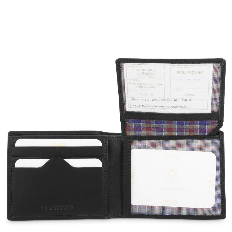 El Potro Cartera Hombre En Piel Vacuno Color Negro - Durango
