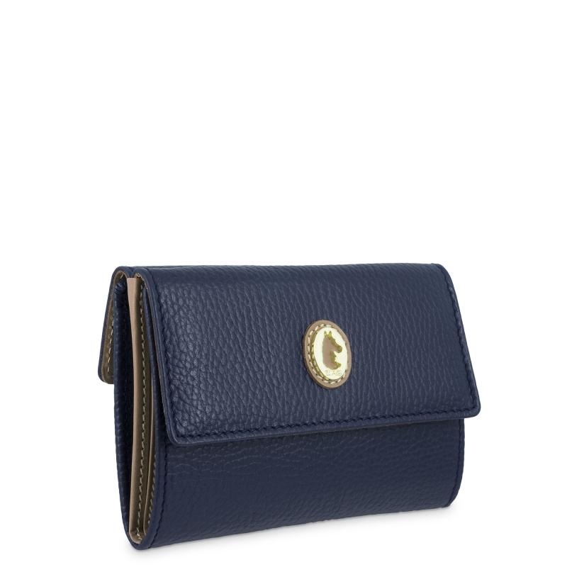 El Potro Cartera Mediana Mujer En Piel Vacuno Color Azul-El Potro