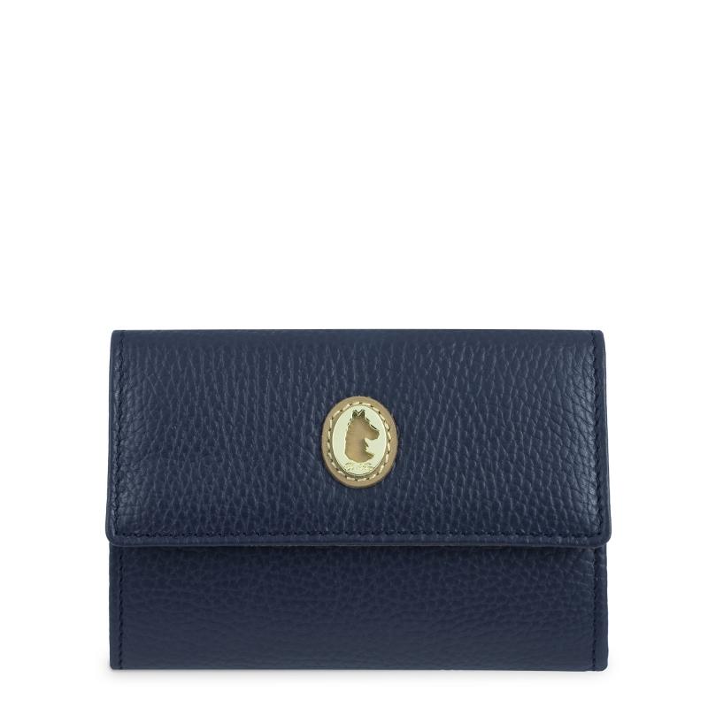 El potro Cartera mediana mujer en piel vacuno color azul-El Potro