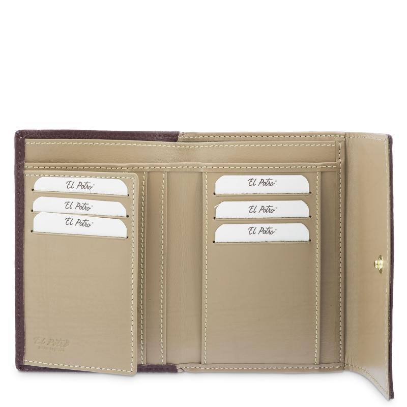 El Potro Cartera Mediana Mujer En Piel Vacuno Color Burdeos-El Potro
