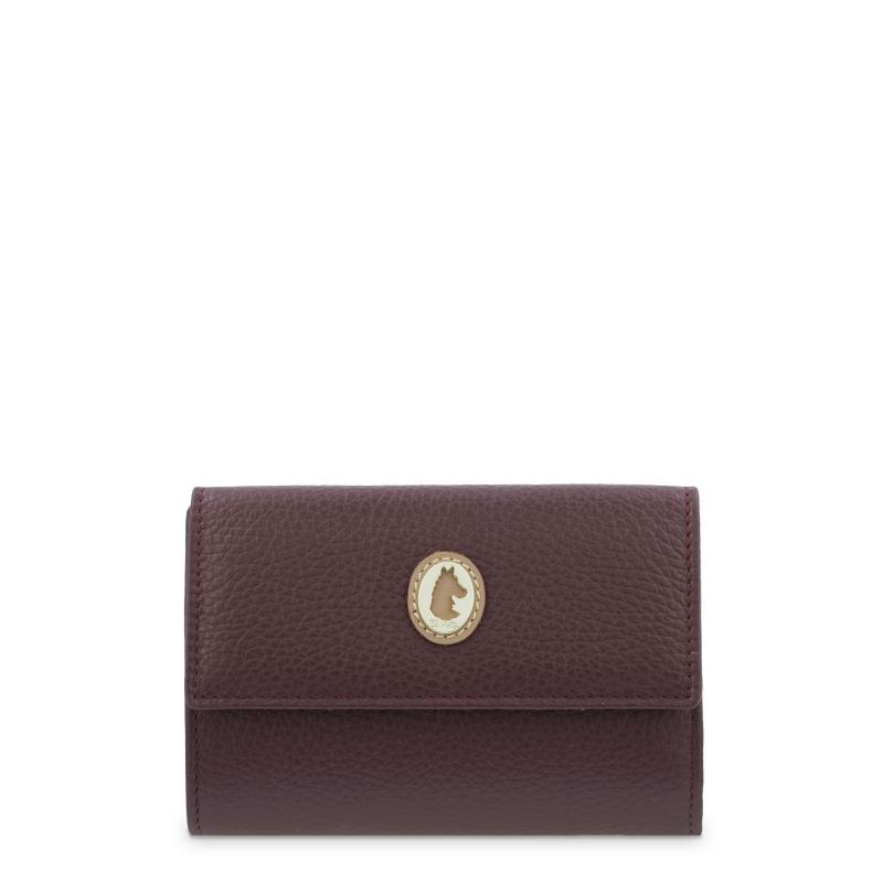 El potro Cartera mediana mujer en piel vacuno color burdeos-El Potro