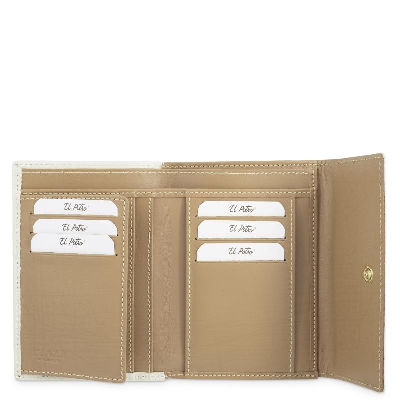 El Potro Cartera Mediana Mujer En Piel Vacuno Color Ivory-El Potro