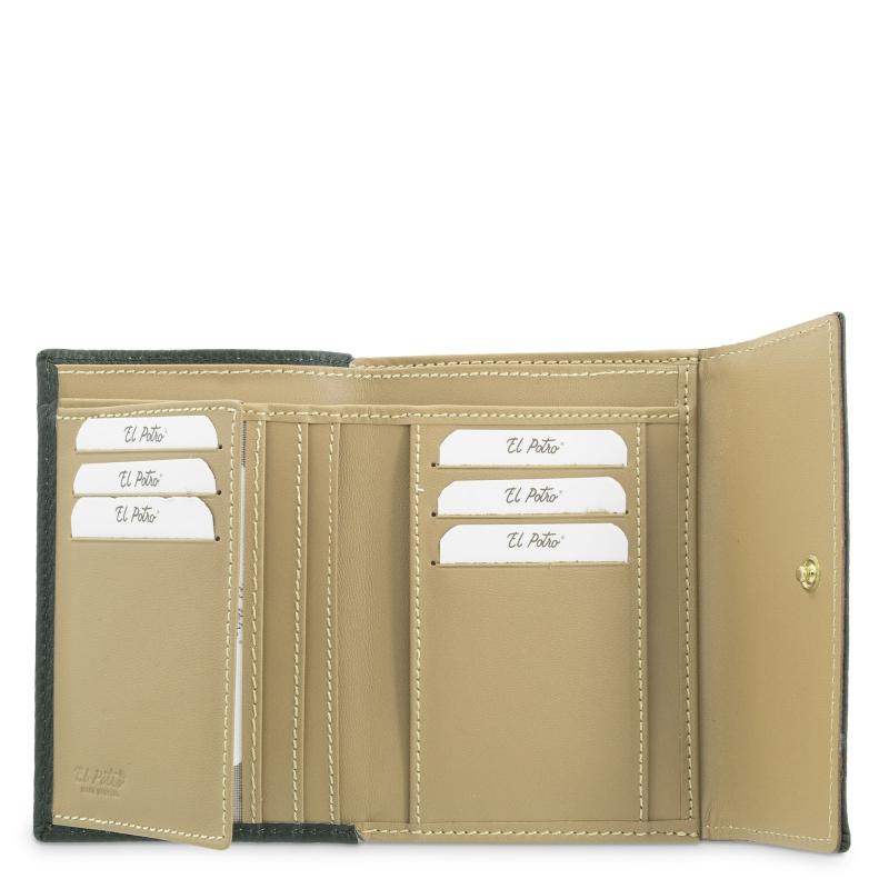 El Potro Cartera Mediana Mujer En Piel Vacuno Color Verde-El Potro