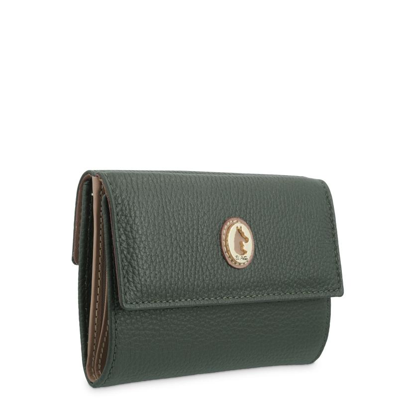 El Potro Cartera Mediana Mujer En Piel Vacuno Color Verde-El Potro