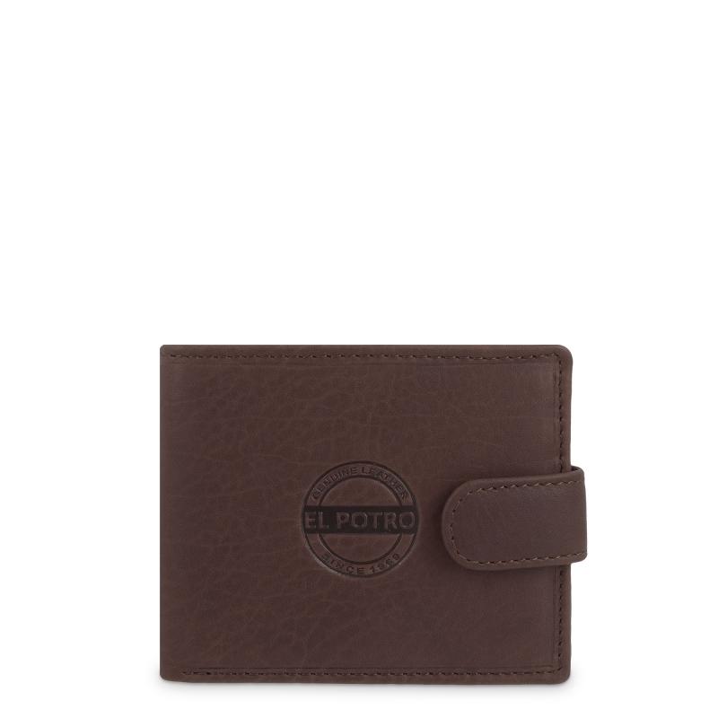 El potro Cartera monedero exterior de hombre en piel vacuno marrón Legitimo-E L P O T R O