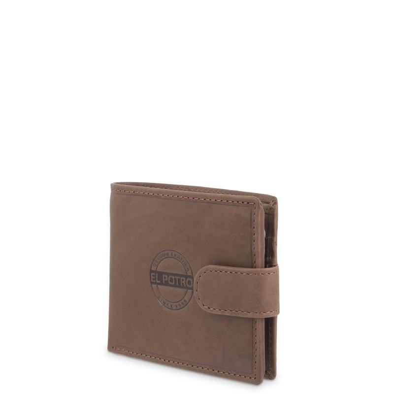 El Potro Cartera Monedero Exterior De Hombre En Piel Vacuno Cuero Legitimo-E L P O T R O