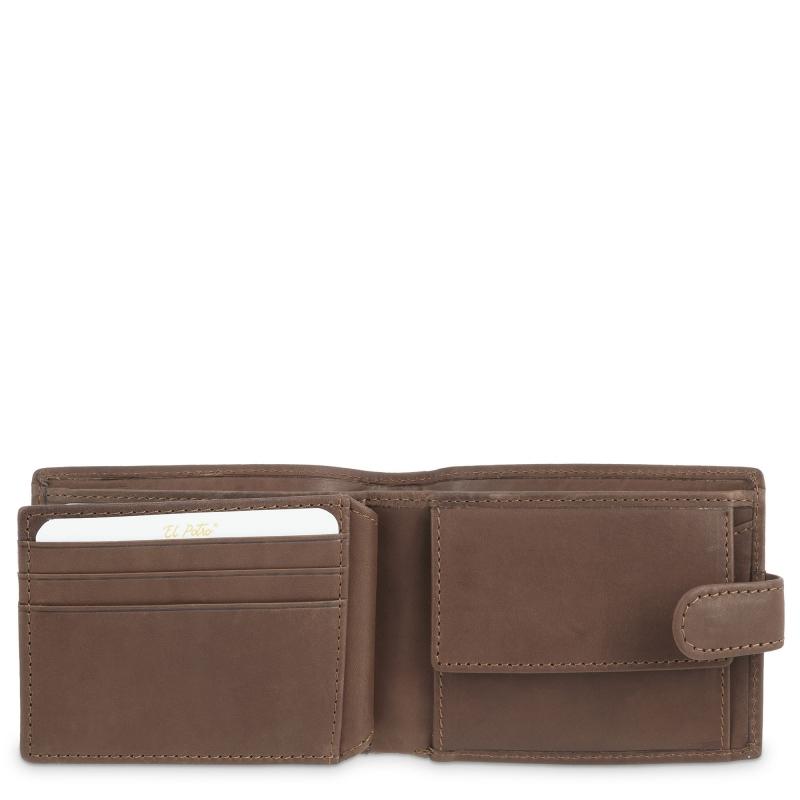 El Potro Cartera Monedero Interior De Hombre En Piel Vacuno Cuero Legitimo-E L P O T R O