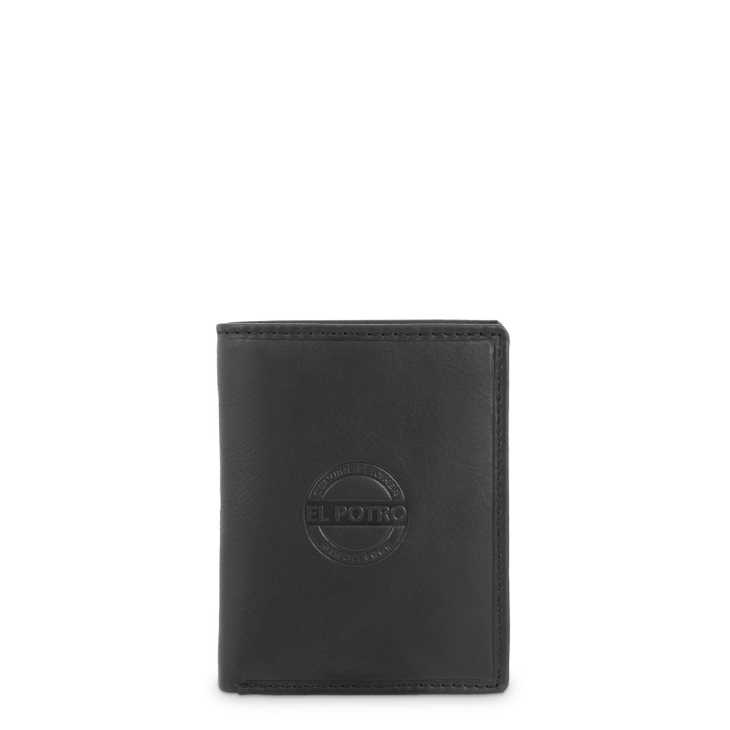 El potro Cartera monedero interior de hombre en piel vacuno negro Legitimo-E L P O T R O