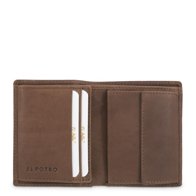 El Potro Cartera Monedero Interior De Hombre En Piel Vacuno Cuero Legitimo-E L P O T R O