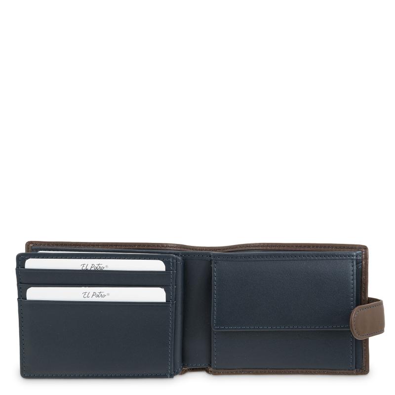 El Potro Cartera Monedero Interior De Hombre En Piel Vacuno Cuero-E L P O T R O