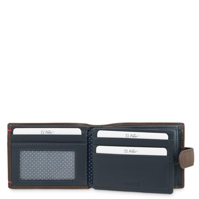 El Potro Cartera Monedero Interior De Hombre En Piel Vacuno Cuero-E L P O T R O