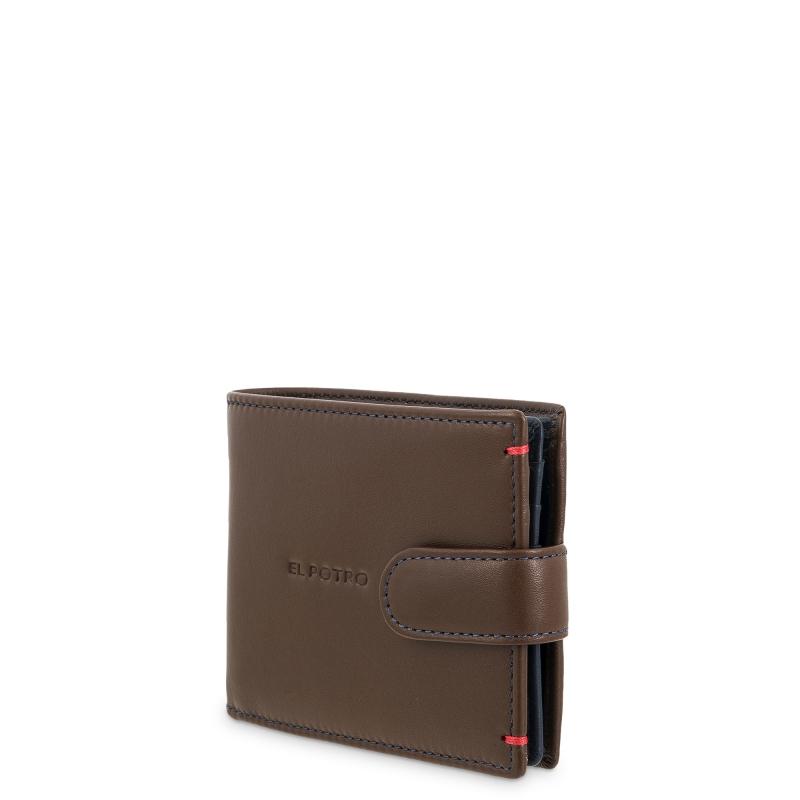 El Potro Cartera Monedero Interior De Hombre En Piel Vacuno Cuero-E L P O T R O