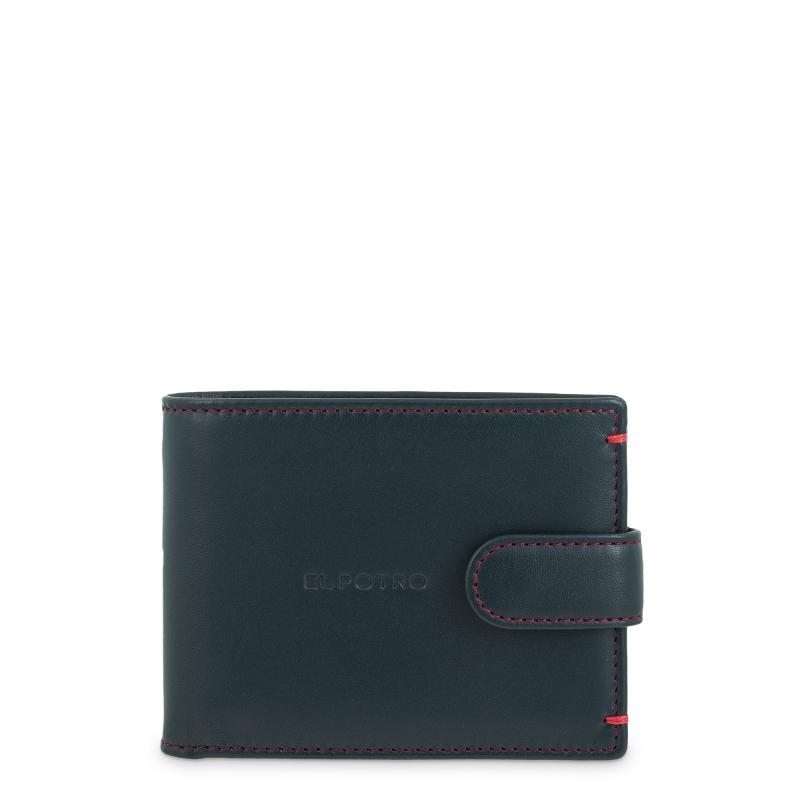 El potro Cartera monedero interior de hombre en piel vacuno azul-E L P O T R O