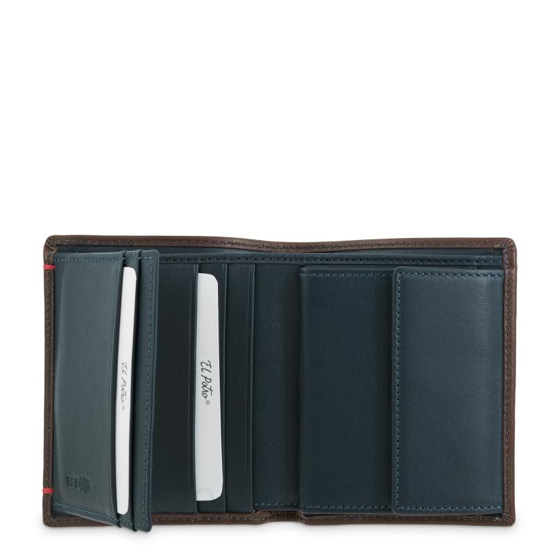 El Potro Cartera Monedero Interior De Hombre En Piel Vacuno Cuero-E L P O T R O