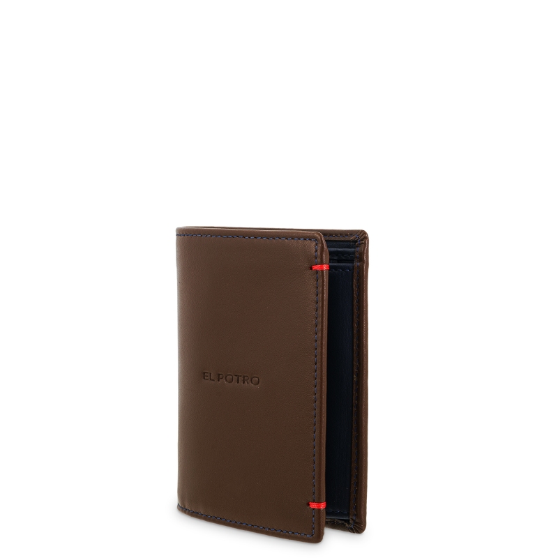 El Potro Cartera Monedero Interior De Hombre En Piel Vacuno Cuero-E L P O T R O