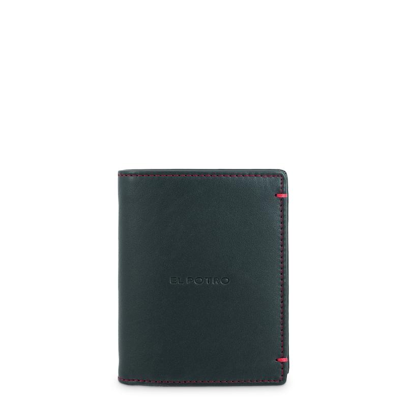 El potro Cartera monedero interior de hombre en piel vacuno azul-E L P O T R O