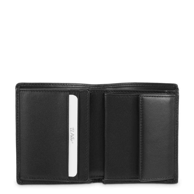 El Potro Cartera Monedero Interior De Hombre En Piel Vacuno Negro Nación-E L P O T R O