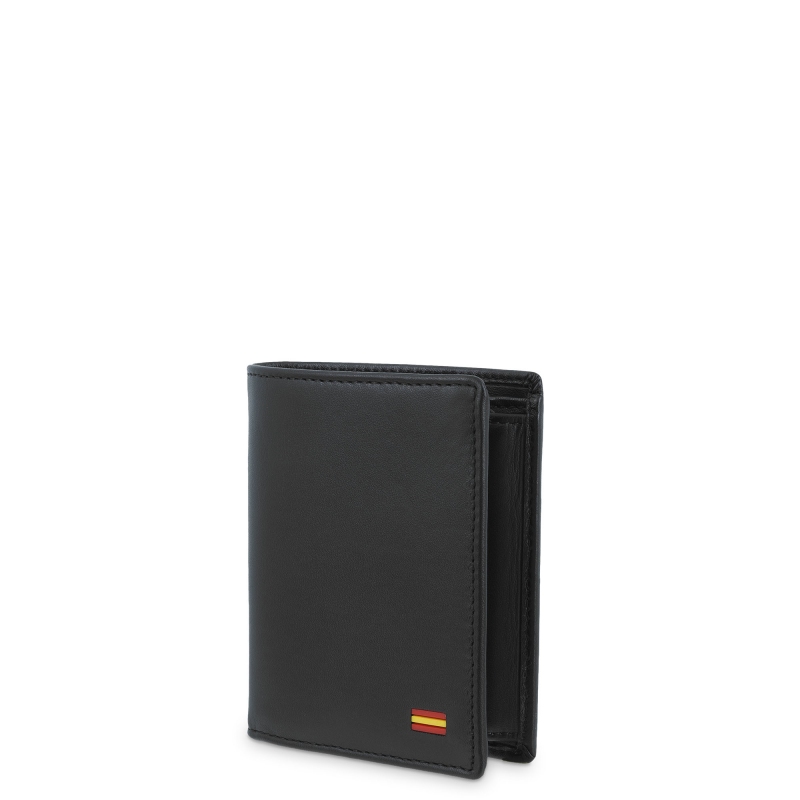 El Potro Cartera Monedero Interior De Hombre En Piel Vacuno Negro Nación-E L P O T R O