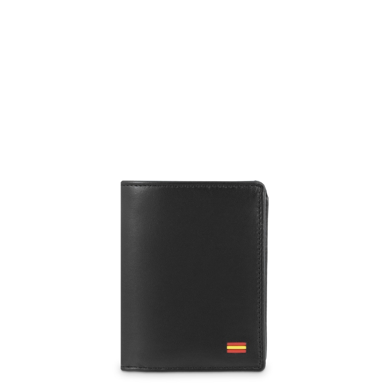 El potro Cartera monedero interior de hombre en piel vacuno negro nación-E L P O T R O